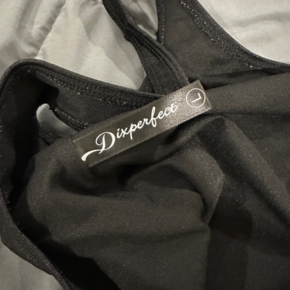 Black SQUAD one piece bathing suit. Good for bachelorette parties. - Picture 3 of 3